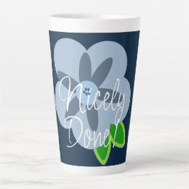 Nicely Done Blue Blume Latte Tasse