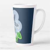 Nicely Done Blue Blume Latte Tasse (Rechts)