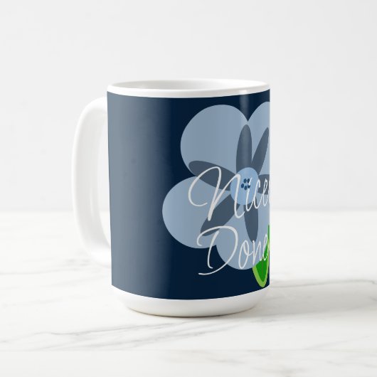 Nicely Done Blue Blume Tasse (Vorderseite Links)