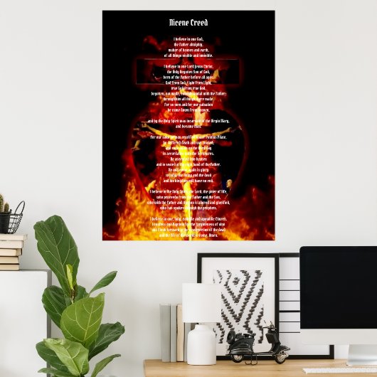 NICENE CREED CATHOLIC CRUCIFIXION HOLITY TRINITY POSTER (Heimbüro)