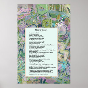 Nicene Creed Christlich Print Poster