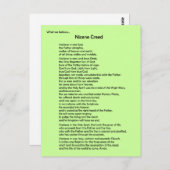 Nicene Creed Postcard ~ individuell einstellbar Postkarte (Vorne/Hinten)