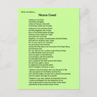 Nicene Creed Postcard ~ individuell einstellbar Postkarte