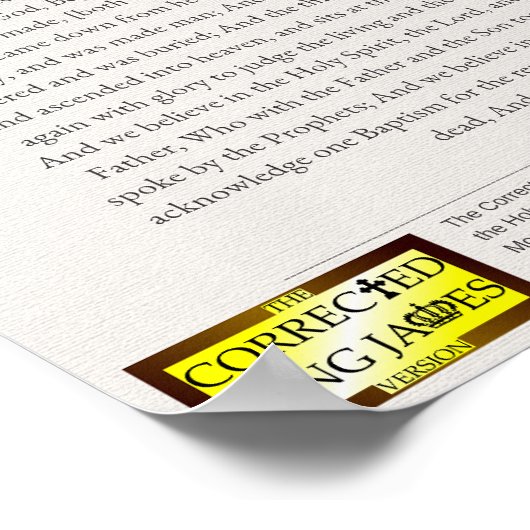 Nicene Creed Poster (Ecke)