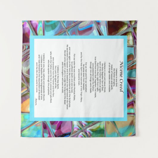 Nicene Creed Tapestry Prayer Wall Decke Wandteppich (Vorderseite (Horizontal))