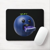 Niche Fruits Funny Blueberry Meme Brainrot Surreal Mousepad (Mit Mouse)