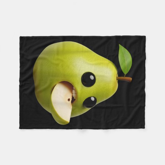 Niche Fruits Funny Pear Meme Brainrot Surreal Fleecedecke (Vorderseite (Horizontal))