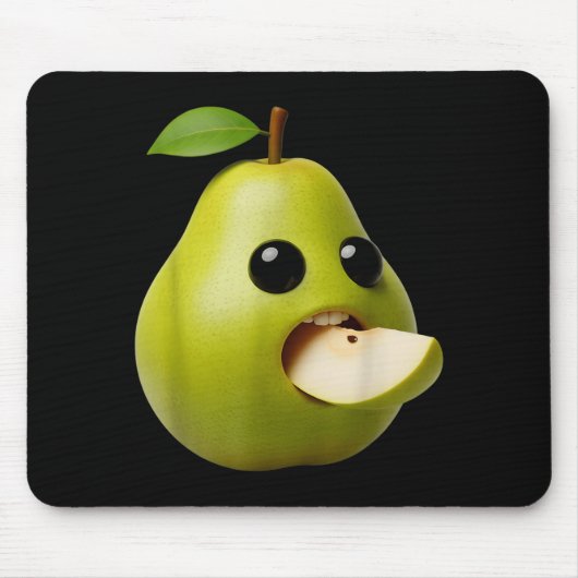 Niche Fruits Funny Pear Meme Brainrot Surreal  Mousepad (Vorne)