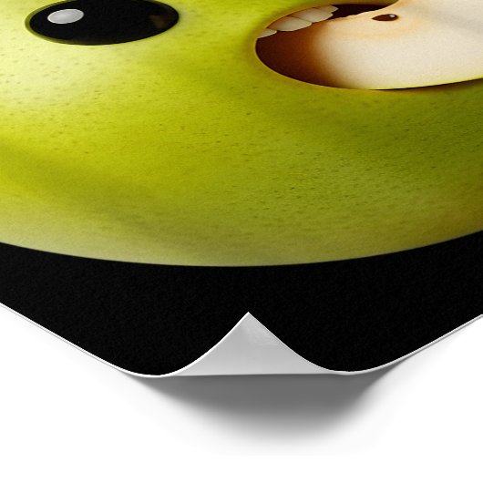 Niche Fruits Funny Pear Meme Brainrot Surreal Poster (Ecke)