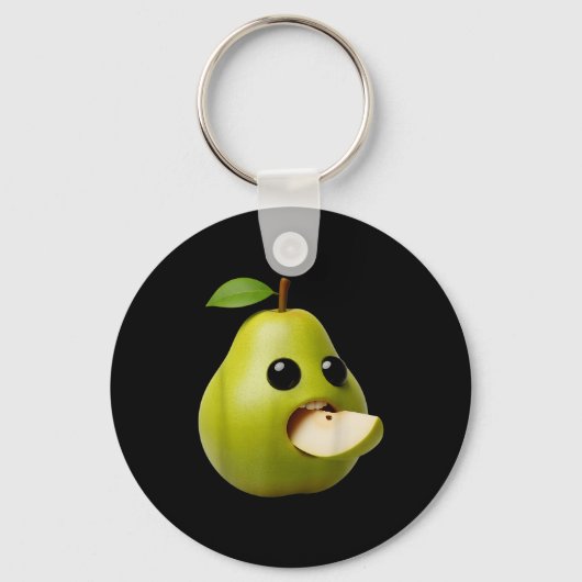 Niche Fruits Funny Pear Meme Brainrot Surreal Schlüsselanhänger (Vorderseite)