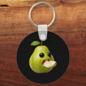 Niche Fruits Funny Pear Meme Brainrot Surreal Schlüsselanhänger (Vorderseite)