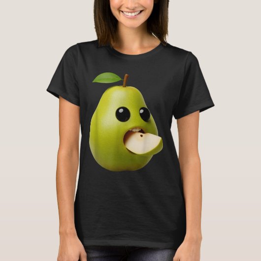 Niche Fruits Funny Pear Meme Brainrot Surreal T-Shirt (Vorderseite)