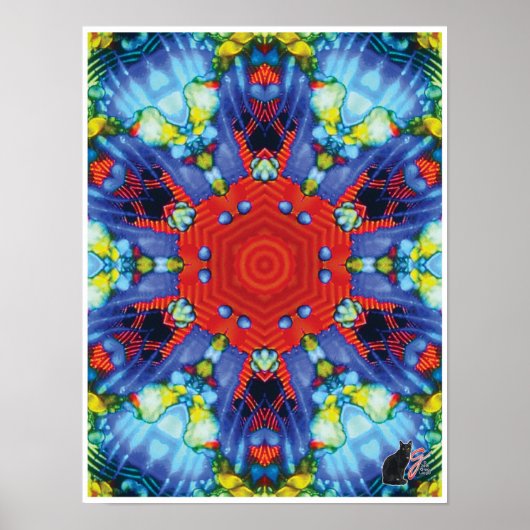 Niche Kinetic Collage Kaleidoscope Poster (Vorne)