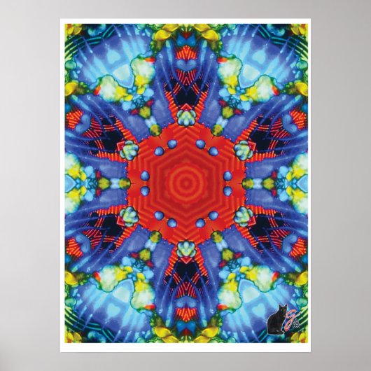 Niche Kinetic Collage Kaleidoscope Poster (Vorne)