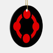 Niche Pride Flag (schwarz) Keramik Ornament (Rechts)