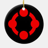 Niche Pride Flag (schwarz) Keramik Ornament (Hinten)