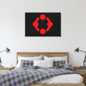 Niche Pride Flag (schwarz) Leinwanddruck (Insitu (Schlafzimmer))