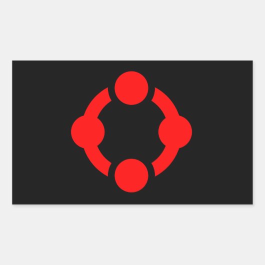 Niche Pride Flag (schwarz) Rechteckiger Aufkleber (Vorderseite)