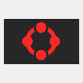 Niche Pride Flag (schwarz) Rechteckiger Aufkleber (Vorderseite)