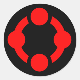 Niche Pride Flag (schwarz) Runder Aufkleber