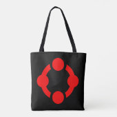 Niche Pride Flag (schwarz) Tasche (Rückseite)