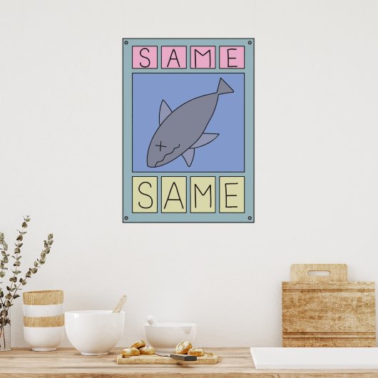 Nichijou Same Shark Poster (Küche)