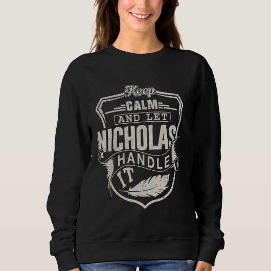 Nicholas First Name Shirt Nicholas Name Birthday (Vorderseite)