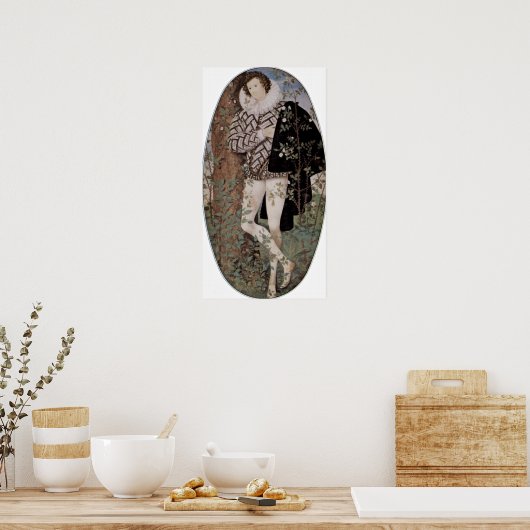 Nicholas Hilliard - Junger Mann unter den Rose Poster (Küche)