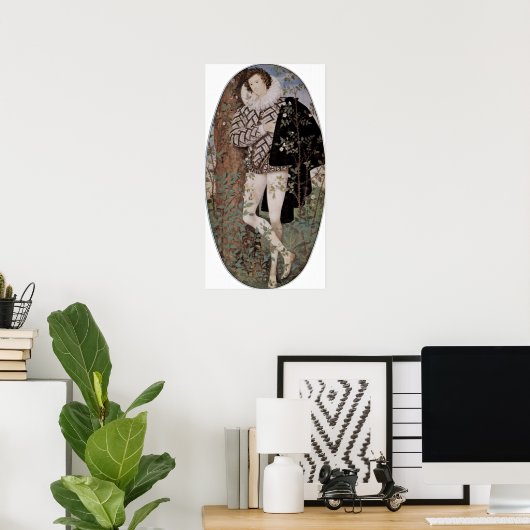 Nicholas Hilliard - Junger Mann unter den Rose Poster (Heimbüro)