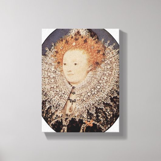 Nicholas Hilliard - Königin Elizabeth I. von Engla Leinwanddruck (Vorderseite)