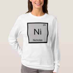 Nicholas Name Chemie Element Periodensystem T-Shirt