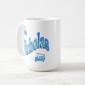 Nicholas Name Mit Feuerwehrautos, Kaffeetasse (Vorderseite Links)