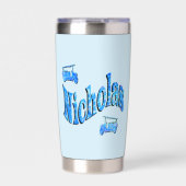 Nicholas Name Mit Feuerwehrautos, Thermobecher (Vorderseite)