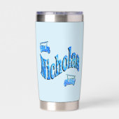 Nicholas Name Mit Feuerwehrautos, Thermobecher (Rückseite)