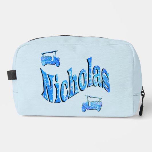 Nicholas Name Mit Feuerwehrwagen, Waschbeutel (Vorderseite)