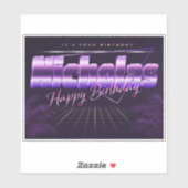Nicholas Name Vorname retro Sticker Geburtstag (Blatt)