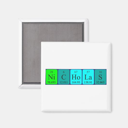 Nicholas Periodenmagnet Magnet (Vorderseite/Rückseite)