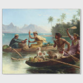 Nicholas-Ritter-Rennen zum Markt, Tahiti Geschenkpapier (Flach)