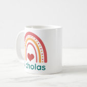 Nicholas Vintag Boho Rainbow Kaffeetasse (Vorderseite Links)