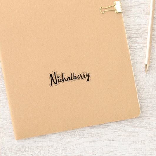 Nicholberry Sticker - Glossy Transparent (Notizbuch)