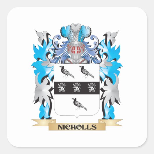 Nicholler Wappenüberzug - Familienwappen Quadratischer Aufkleber (Vorderseite)