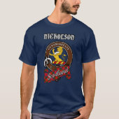 Nicholson Clan Badge & Tartan T-Shirt (Vorderseite)