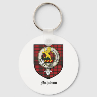 Nicholson Clan Wappen Abzeichen Tartan Schlüsselanhänger