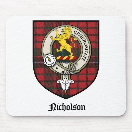 Nicholson-Clan-Wappen-AbzeichenTartan Mousepad (Vorne)