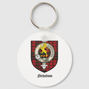 Nicholson-Clan-Wappen-AbzeichenTartan Schlüsselanhänger