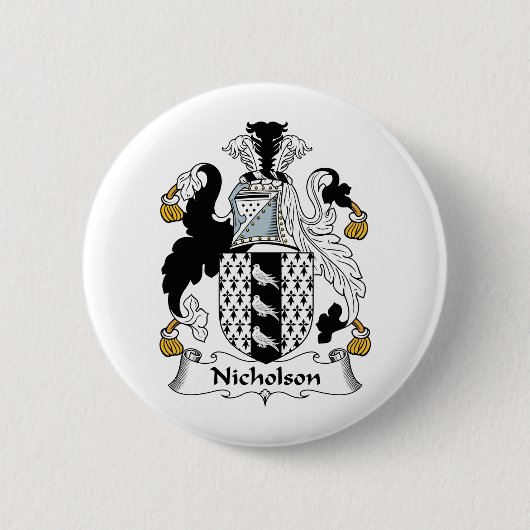 Nicholson-Familienwappen Button (Vorderseite)