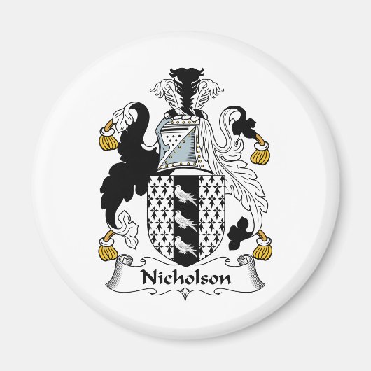 Nicholson Familienwappen Magnet (Vorne)