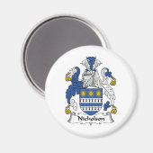Nicholson Familienwappen Magnet (Vorderseite/Rückseite)