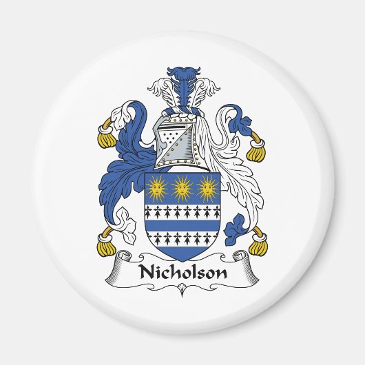 Nicholson Familienwappen Magnet (Vorne)