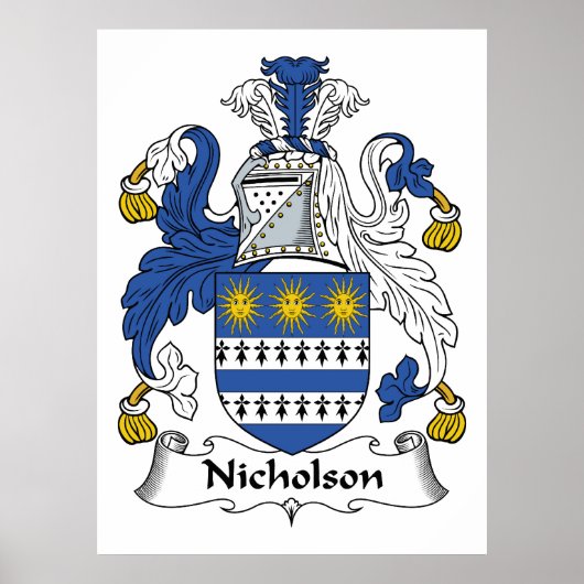 Nicholson Familienwappen Poster (Vorne)
